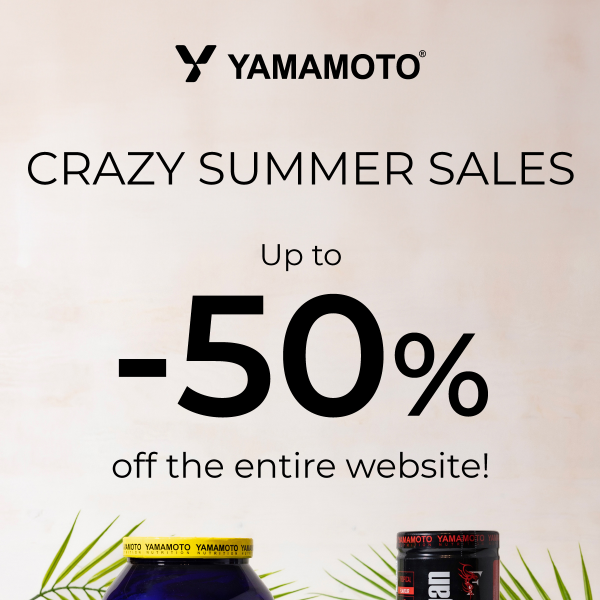 Yamamoto Nutrition CRAZY SUMMER SALES! Up to 50% off sitewide!