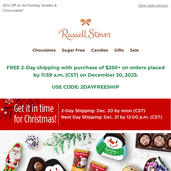 FREE 2-Day Shipping on orders placed by 12 p.m. CST