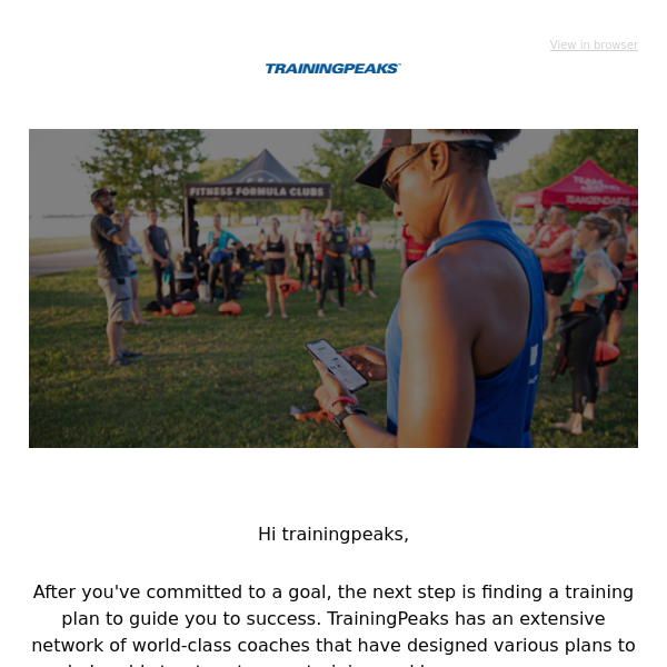 Find A Training Plan To Match Your Goals! - TrainingPeaks