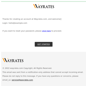 Welcome to Wayrates.com