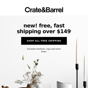 NEW! Everyday free shipping is here →