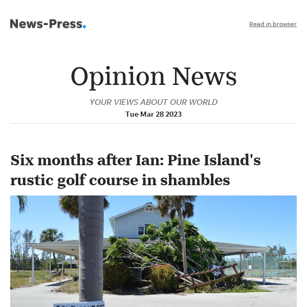 Opinion News: Six months after Ian: Pine Island's rustic golf course in shambles