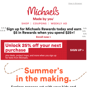 Craft a creative summer with your mini makers.