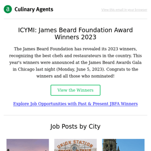 ICYMI: James Beard Foundation Award Winners 2023