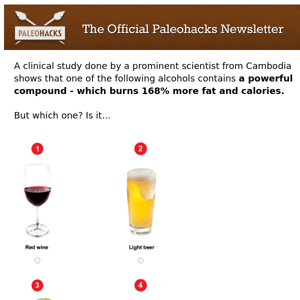 [QUIZ] Which alcoholic drink burns 168% more fat?