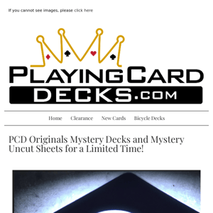 🔍PCD Mystery Decks and Uncut Sheets😲