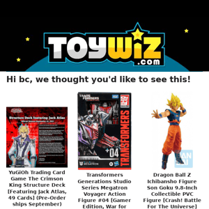 This Week in Toys: YuGiOh, Godzilla and Tons More + Your Site-Wide Discount Code!