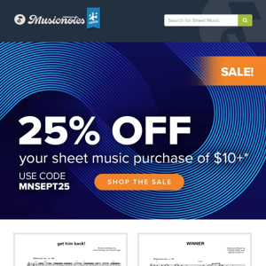 Listen To The Sweet Sound Of 25% Off!