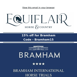 15% Off Bramham Horse Trials Offer🐴