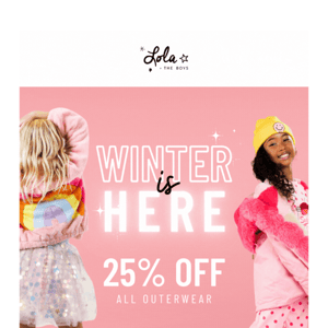 25% OFF ALL OUTERWEAR ❄️  ❄️