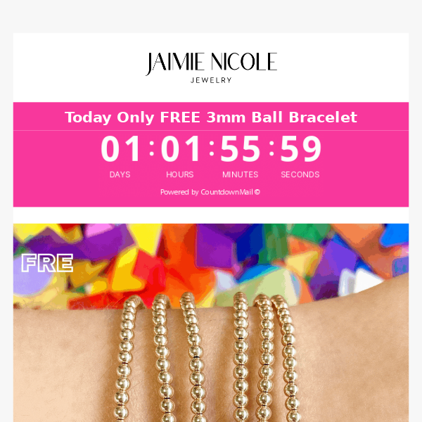 📣 FREE Ball Bracelet