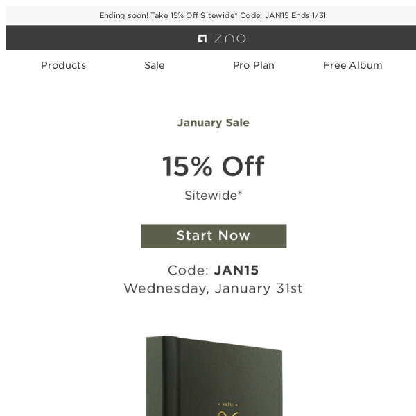 Last Call for 15% Off Photo Albums & Books!