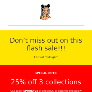 Flash Sale!! 😱😱