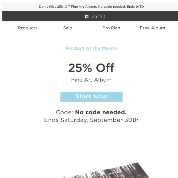 You Almost Missed It! 25% Off Fine Art Album Ends Soon!