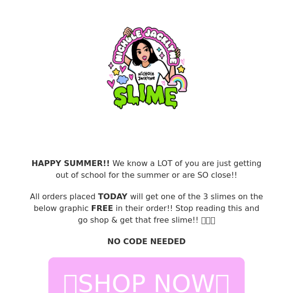 FREE SLIME in all orders TODAY ONLY!💖🎉🛍️