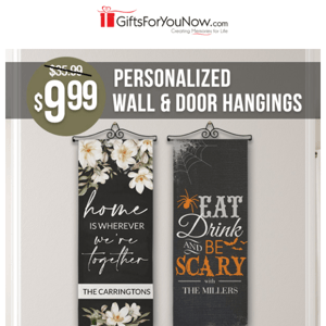 (Over 70% Off) $9.99 Personalized Door & Wall Hangings