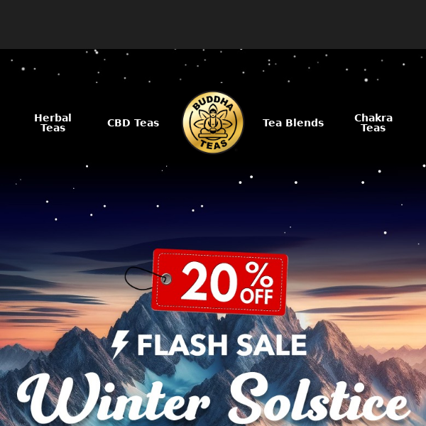 ❄️ Winter Solstice ⚡ FLASH SALE - 20% OFF The Entire Store!