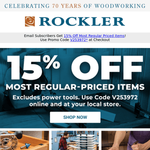 Get to Know Top Rockler Innovations with 15% Off!