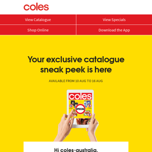 Check out this week's upcoming specials Coles Australia!