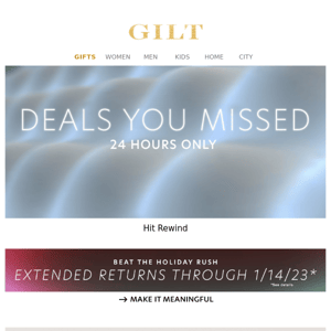 24-HR Deals You Missed. Right that wrong.