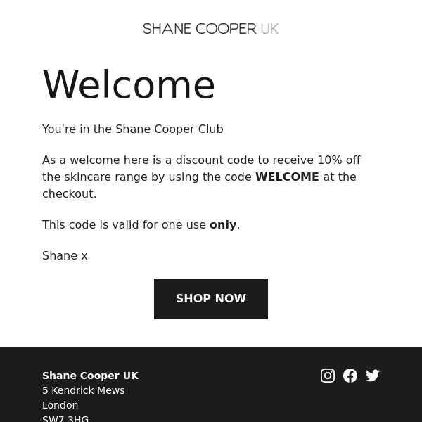You're in the Shane Cooper Club