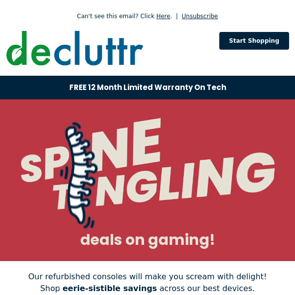 Decluttr, our consoles won’t scare your wallet!