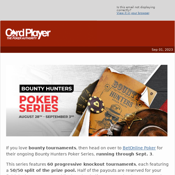 💰 BetOnline Bounty Hunters Poker Series Now Running