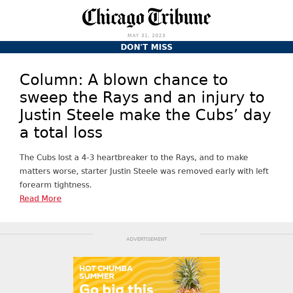 Cubs’ day vs. Rays a total loss