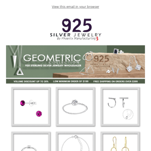 Geometric Designs By 925 Silver Jewelry!