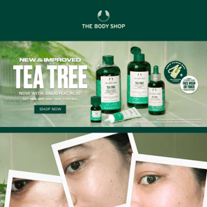 SHOP NOW & GET A FREE GIFT with every purchase of the NEW TEA TREE* 🤑💚