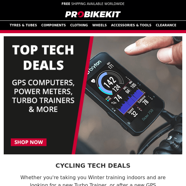 Cycling Tech Savings!