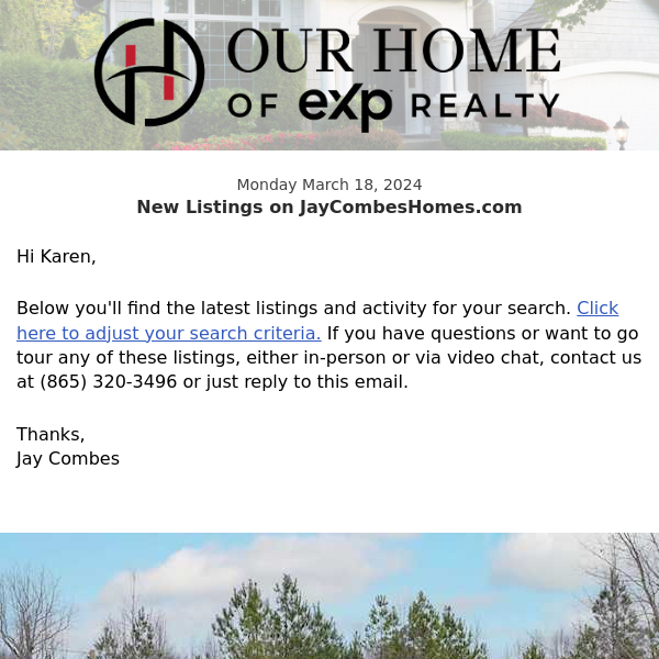 New Property Listings on JayCombesHomes.com