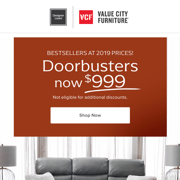 Presenting: $999 bestselling Doorbusters.