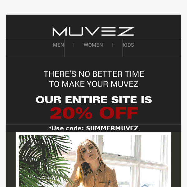 Surprise Sale - 20% off Your First Muvez