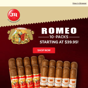 A great gift idea 🎁  Romeo 10-packs starting at just $39.95