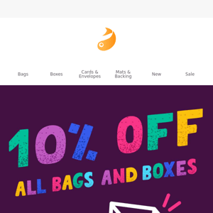 10% off All Bags and Boxes