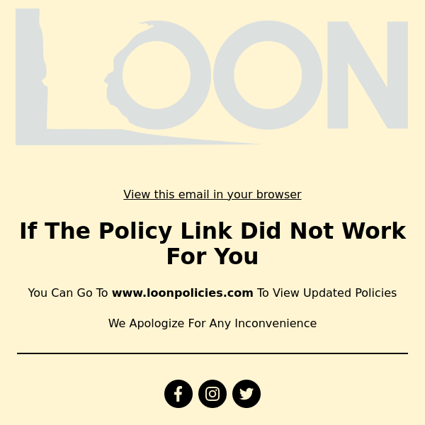 If The Policy Link Doesn't Work For You