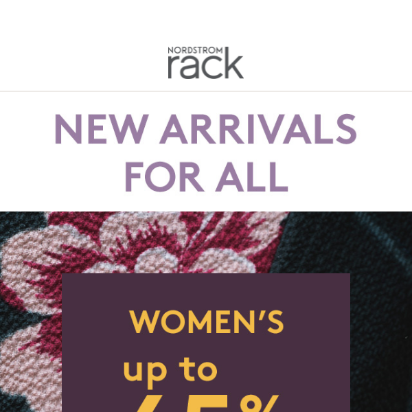 Women's new arrivals up to 65% off​