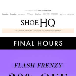 Last Day to Shop the Flash Frenzy!
