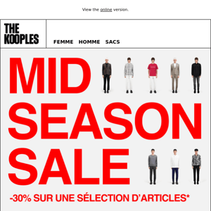 Mid season sale | -30% sur une sélection de chemises