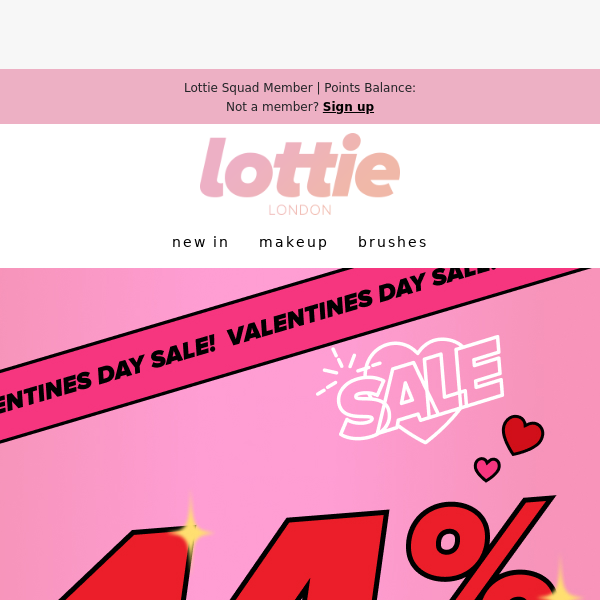 14% OFF Vday Sale, Just For You 💕
