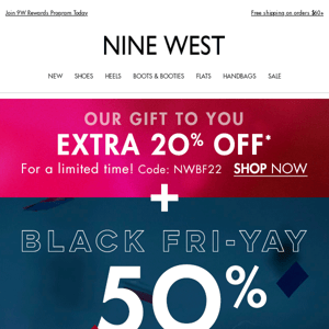 Black Fri-YAY! 50% Off + Extra 20% Off Sitewide