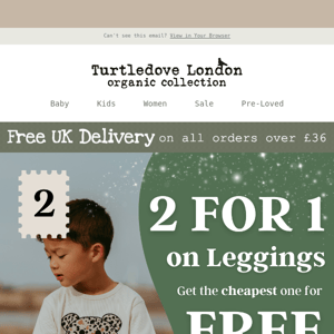 Day 2 ✨ 'Two Turtledoves' - 2 FOR 1 on Leggings