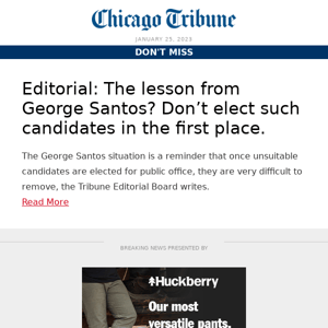 Editorial: The lesson from George Santos? Don’t elect such candidates in the first place.