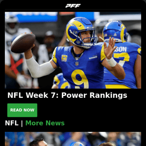 NFL Week 7 Power Rankings, Playoff Picture, CFB Midseason Awards