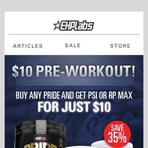 Quick! Last chance to bag $10 pre-workout 🔥