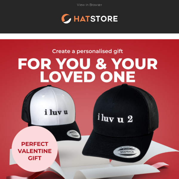 Create a personalised Valentines Gift with Hatstore❤️