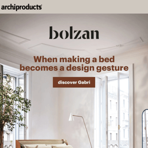 Gabri bed by Bolzan: classic in materials and finishes, contemporary in lines