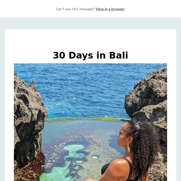 30 Days in Bali