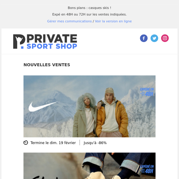 Nike jusqu'à -86% | Clarks, Alpine Pro, Caterpillar, Mavic, Spalding Golf...